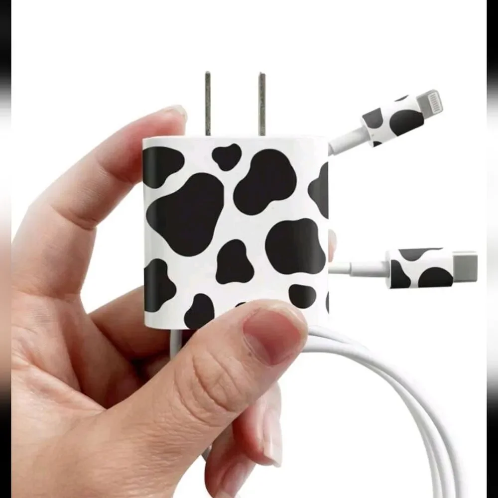 💕$1 Bundled Pattern Data Cable & Charger Head Sticker